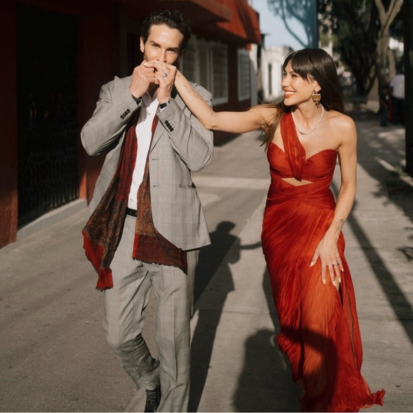 Maria Lucia Hohan Amelia Silk Red Dress - Picture 9 of 12